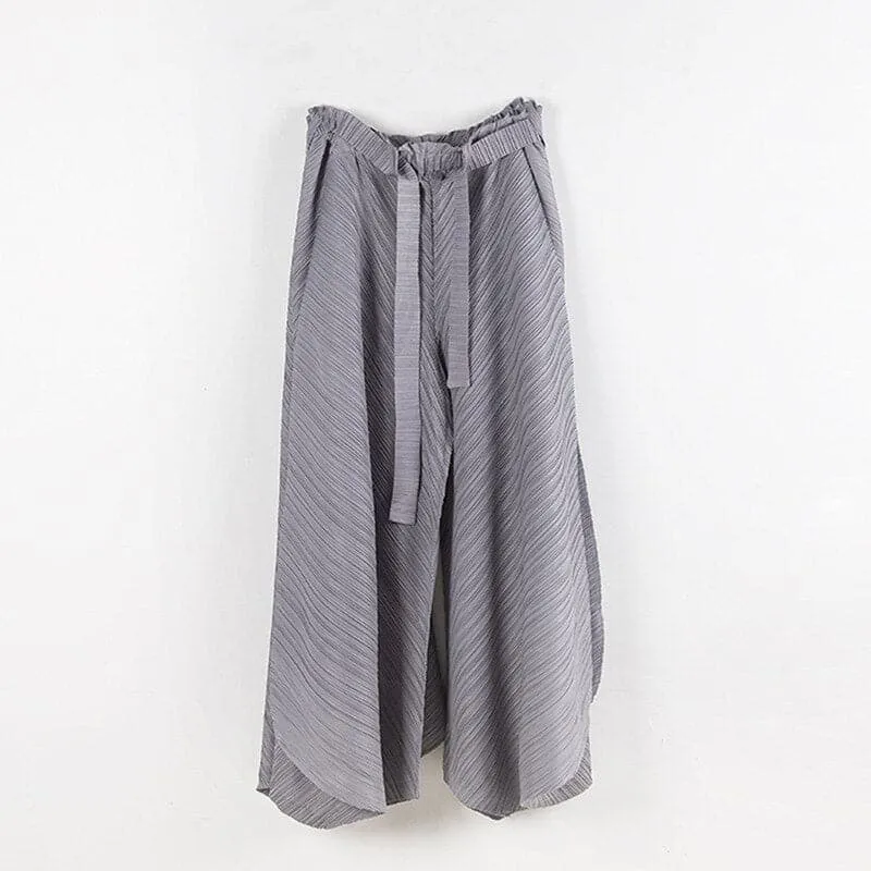 Wide Leg Harem Pants for Women: ALSEY Pleated Fashion Casual Plus Size Trousers