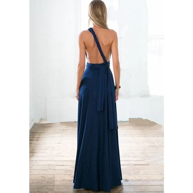 Women Multiway way wrap long maxi dress