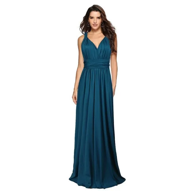 Women Multiway way wrap long maxi dress