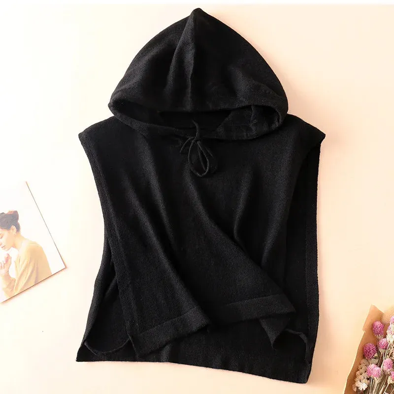 Women Winter Cashmere Knitted Turtleneck Ring Scarf Irregular Fake Collar Soft Shawls Autumn Wool Pullover Neck Warmer Female