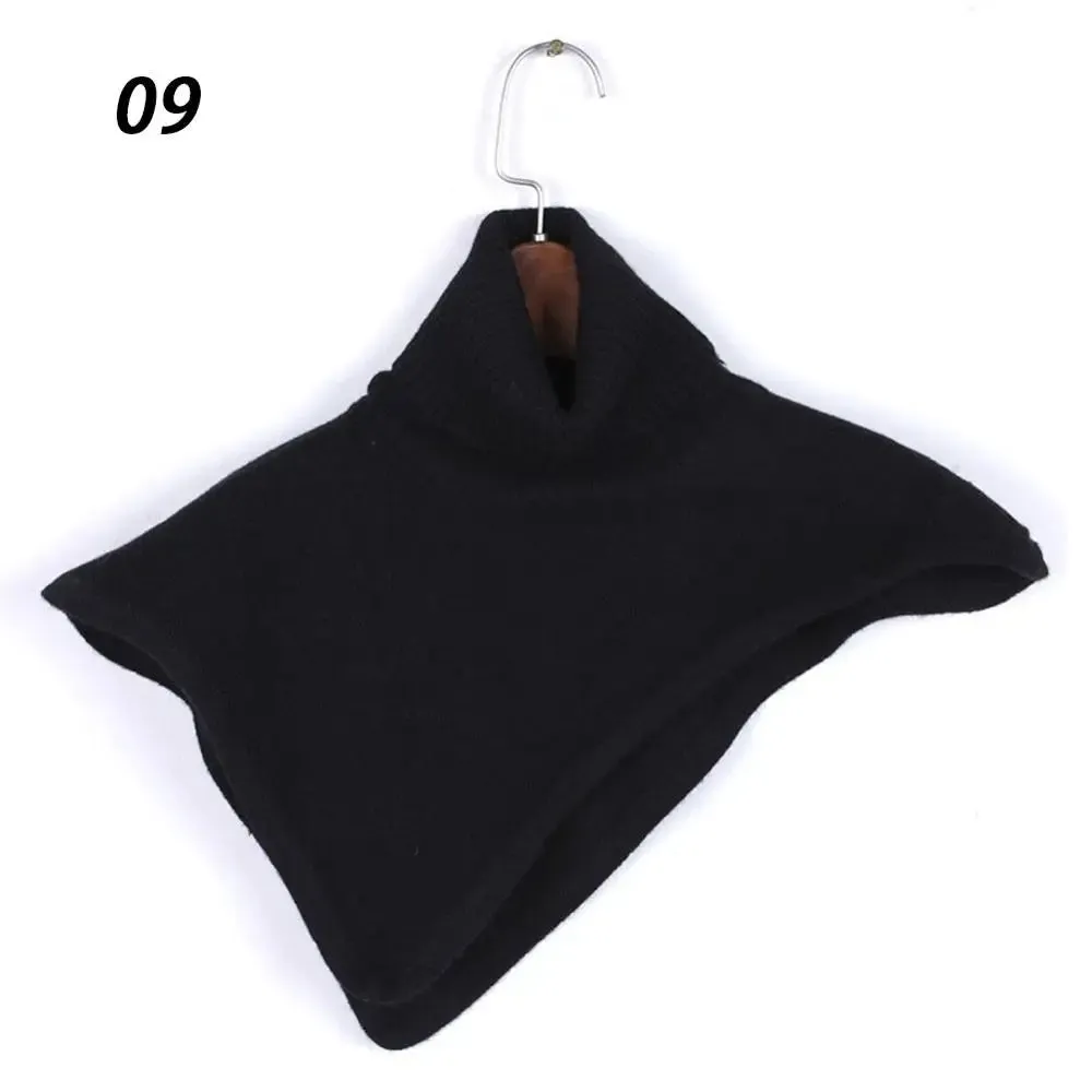 Women Winter Cashmere Knitted Turtleneck Ring Scarf Irregular Fake Collar Soft Shawls Autumn Wool Pullover Neck Warmer Female