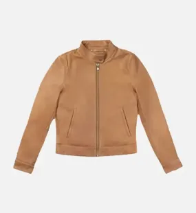 Women's Brown Racer Jacket