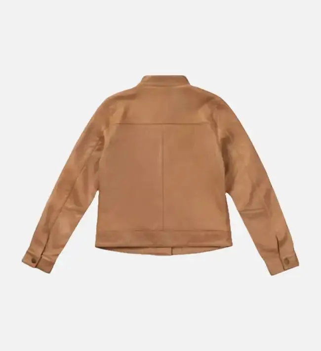 Women's Brown Racer Jacket