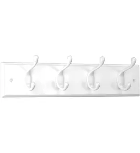 Wooden Hat and Coat Rack - White