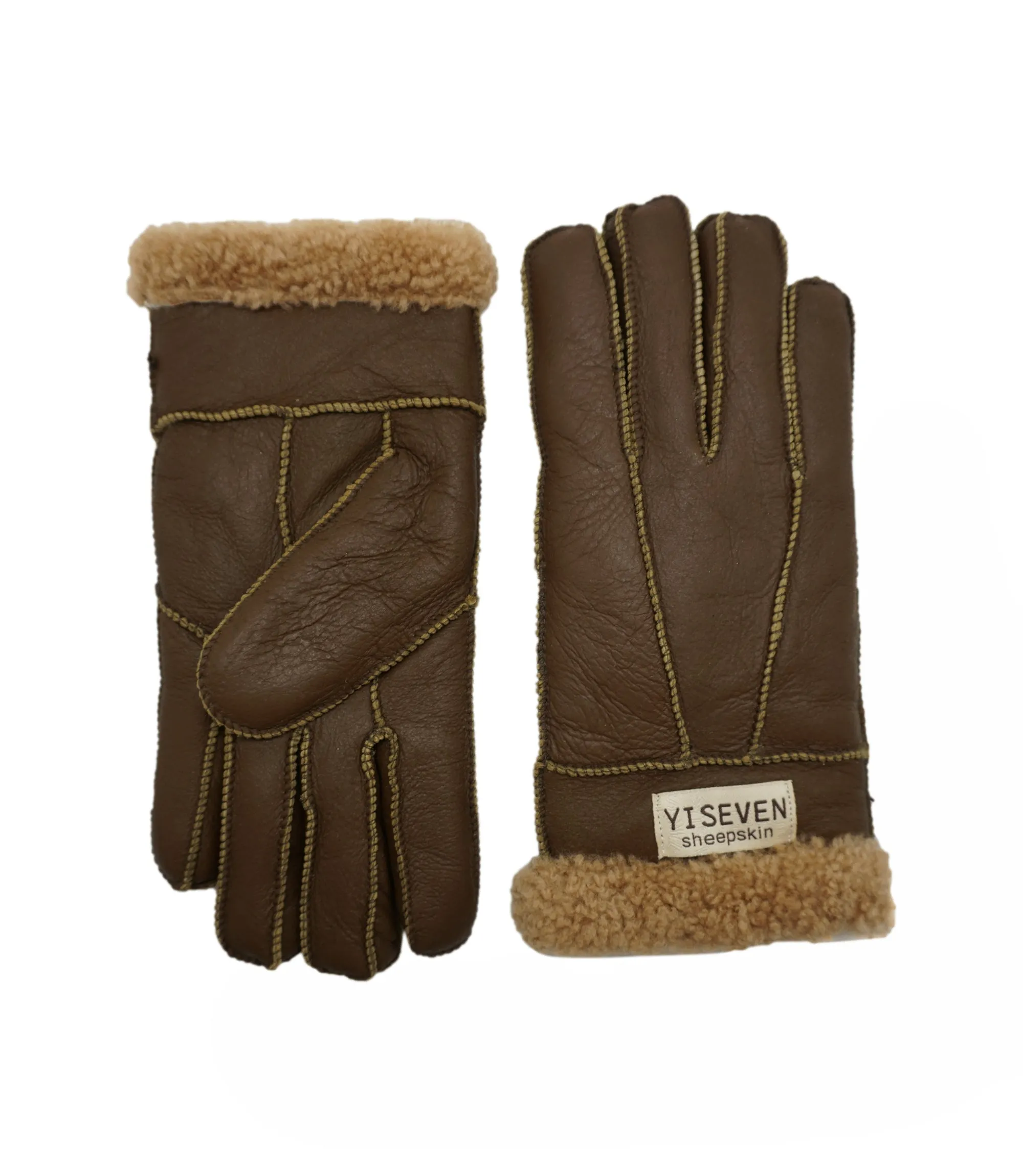 YISEVEN Women  Sheepskin Shearling Leather Gloves