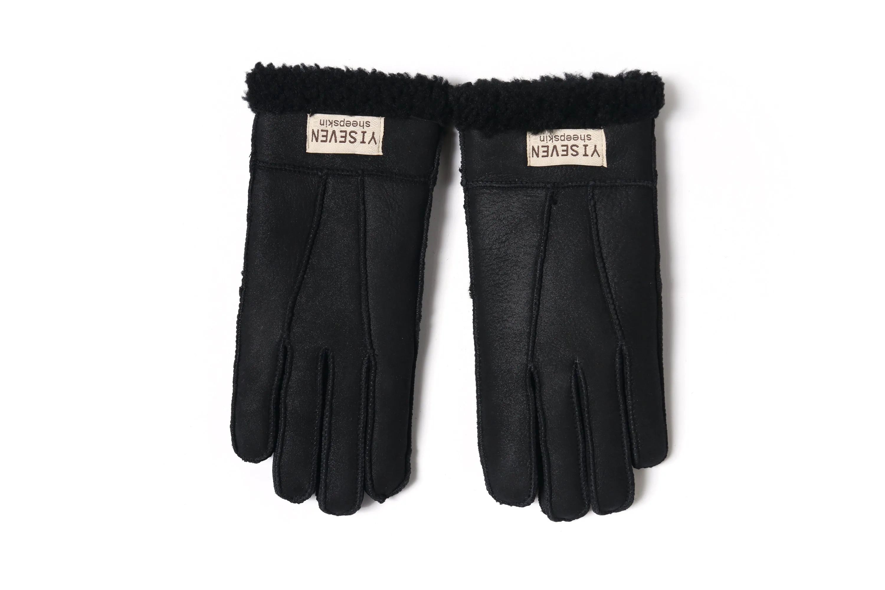 YISEVEN Women  Sheepskin Shearling Leather Gloves