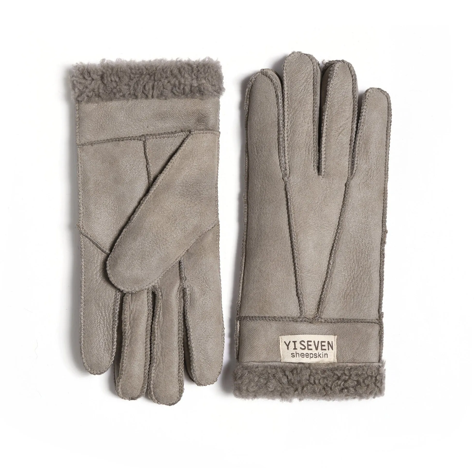 YISEVEN Women  Sheepskin Shearling Leather Gloves