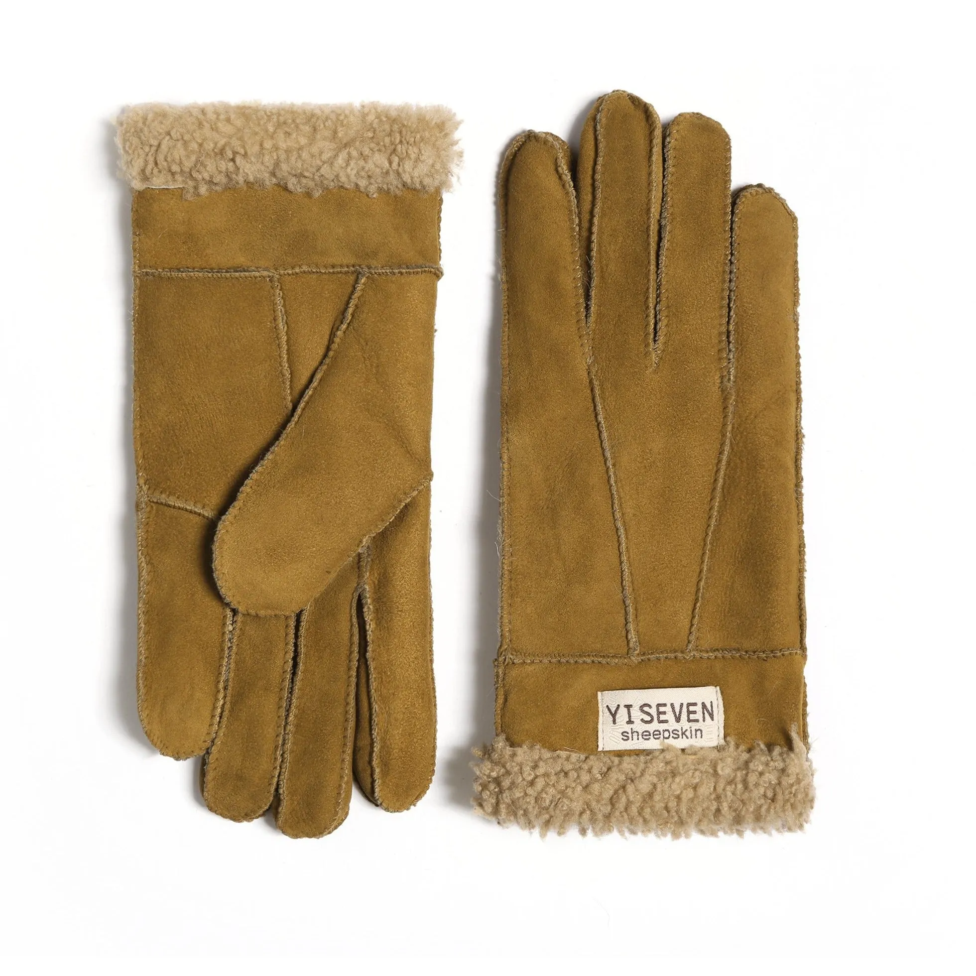 YISEVEN Women  Sheepskin Shearling Leather Gloves