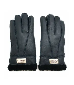 YISEVEN Women  Sheepskin Shearling Leather Gloves