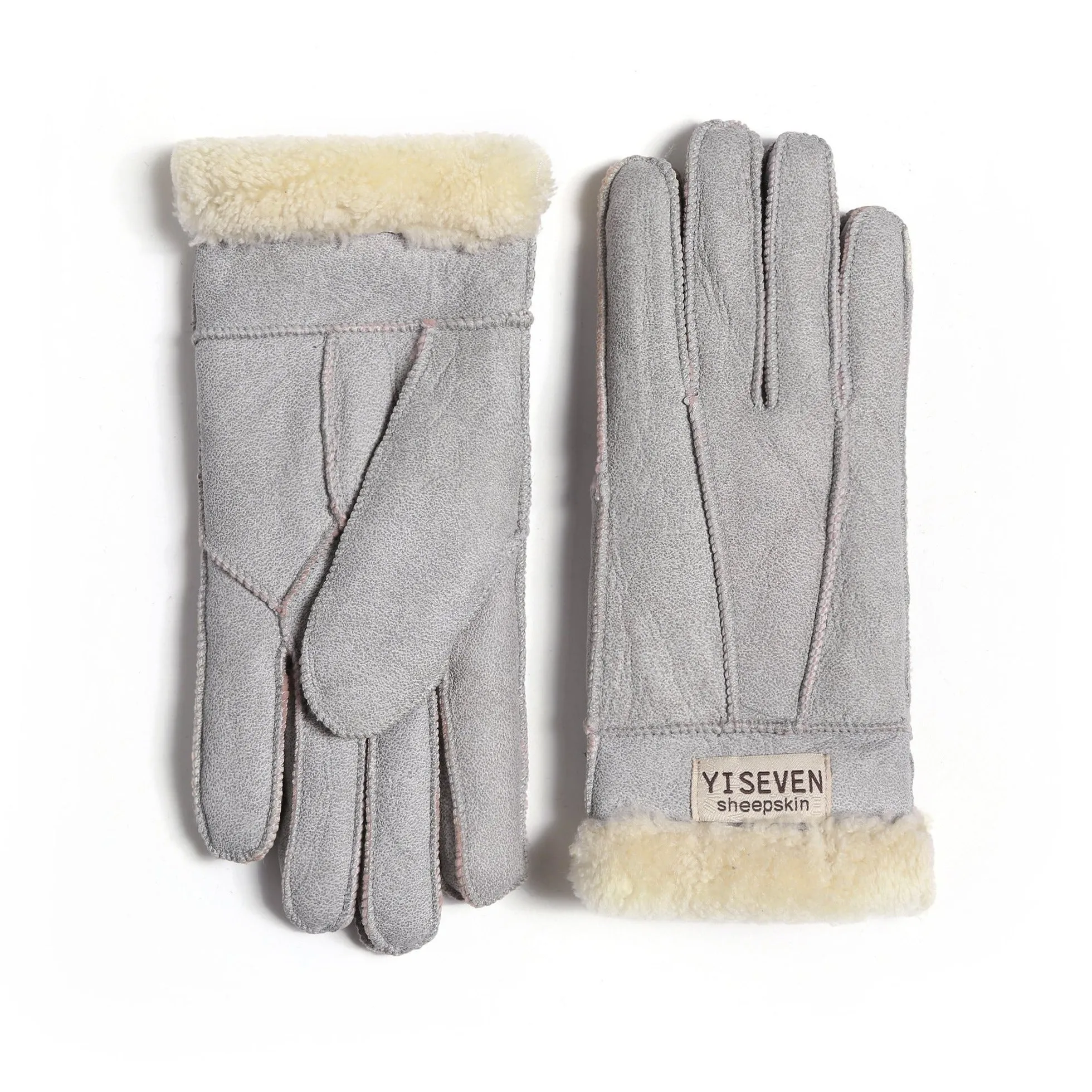 YISEVEN Women  Sheepskin Shearling Leather Gloves