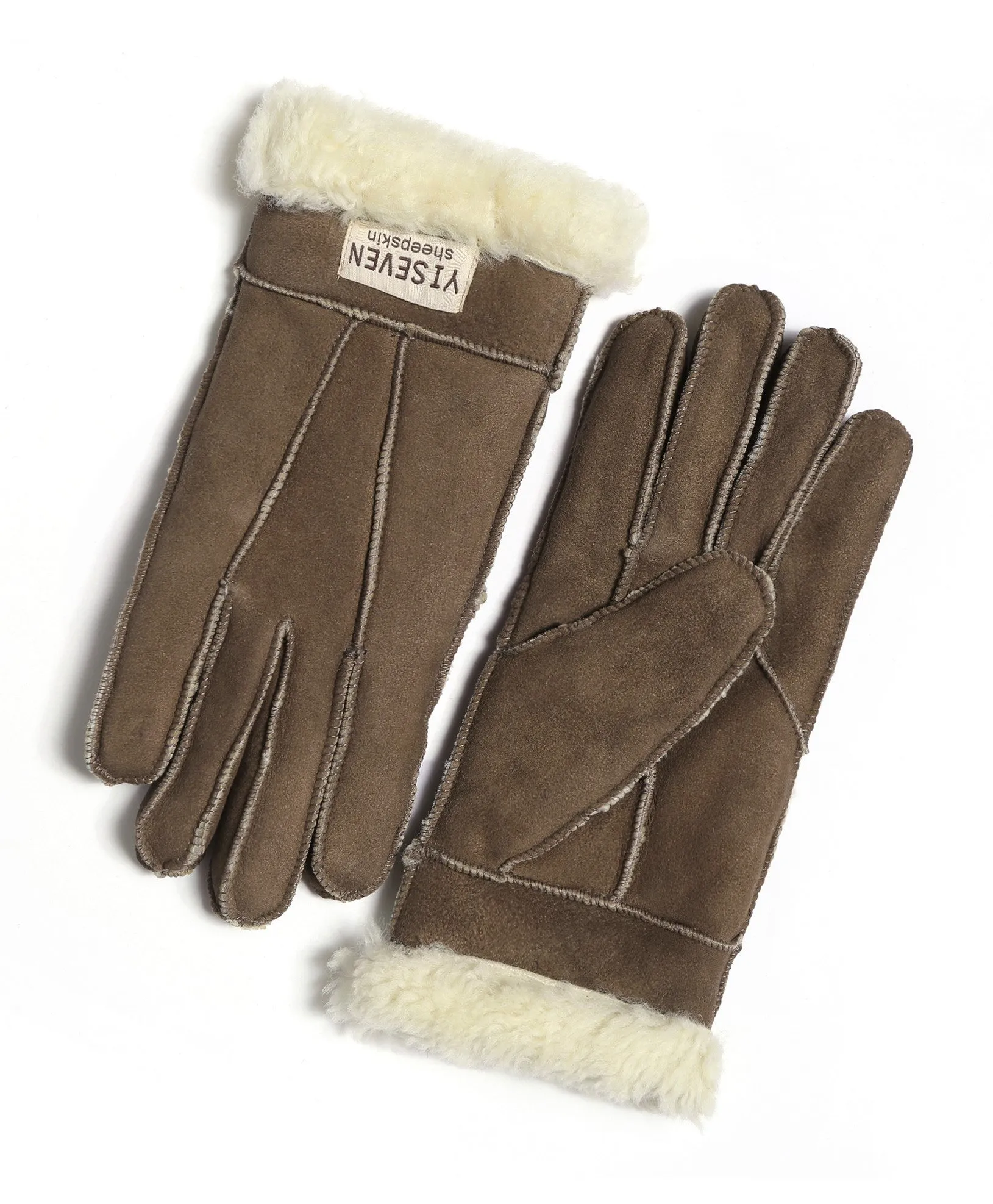 YISEVEN Women  Sheepskin Shearling Leather Gloves