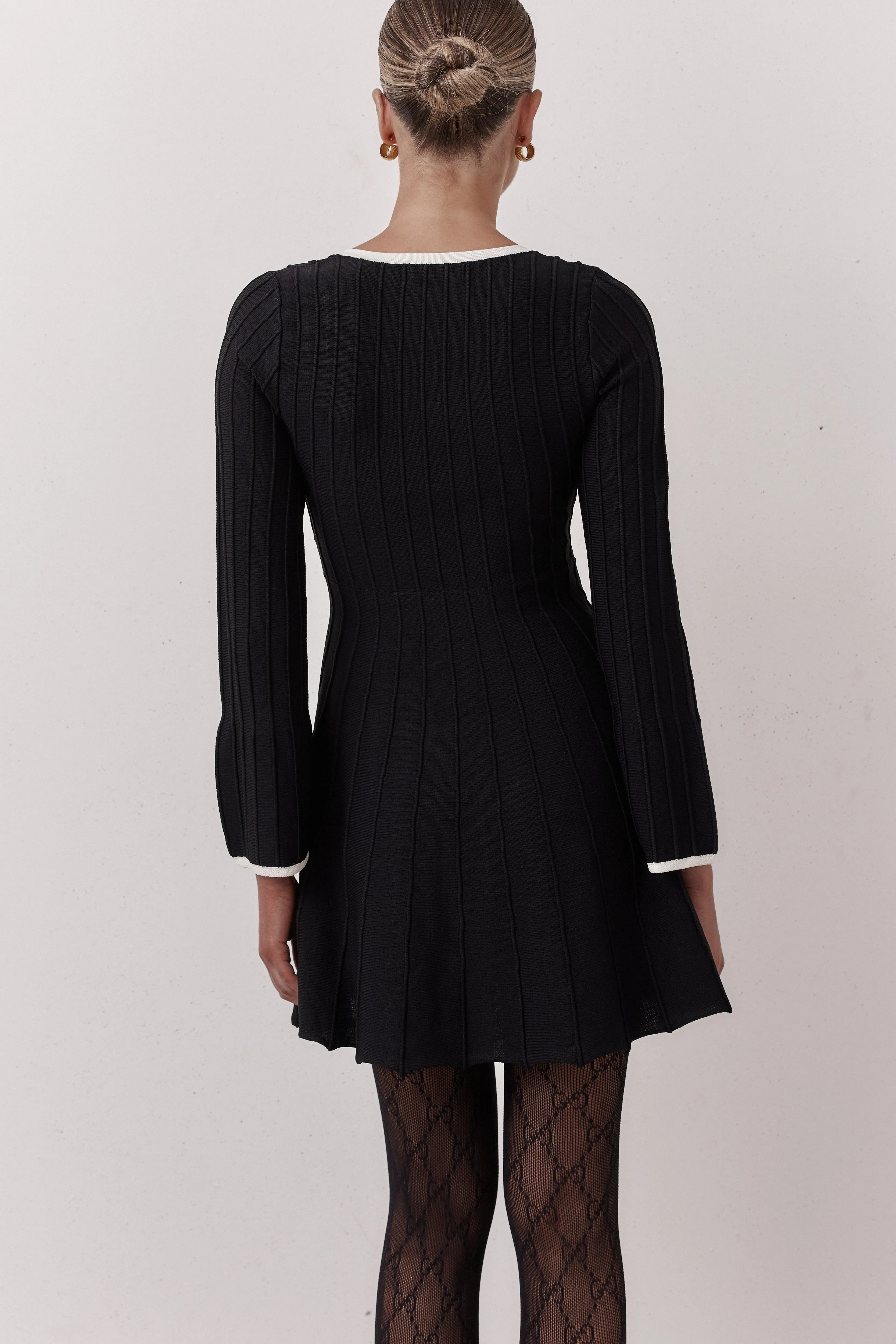 Zeno Knit Mini Dress (Black)